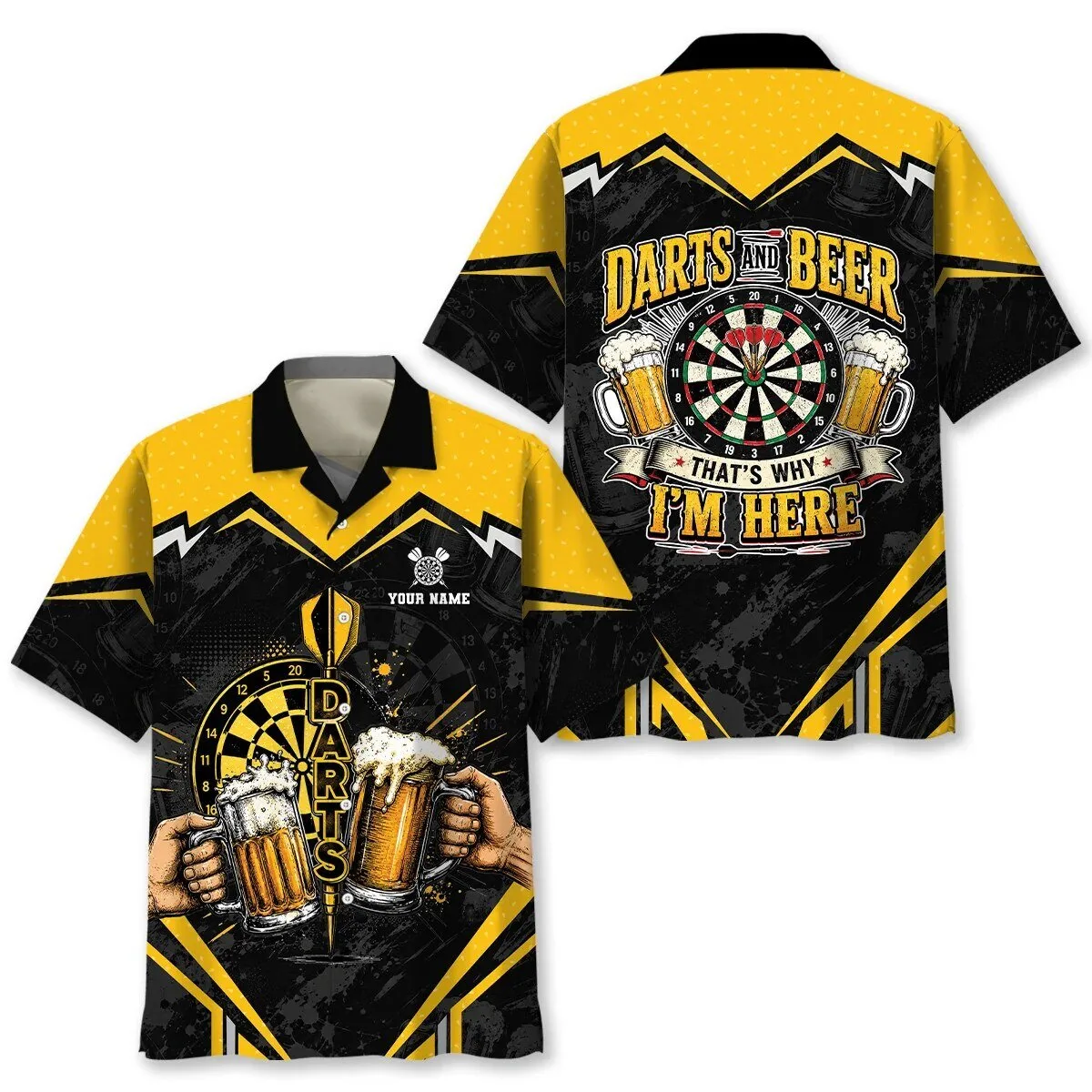 Hawaiian Shirt for Dart Lovers Who Enjoy Beer